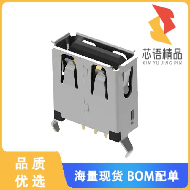 全新USB1040-GF-L-B原装(USB A SKT, TH, VERTICAL,