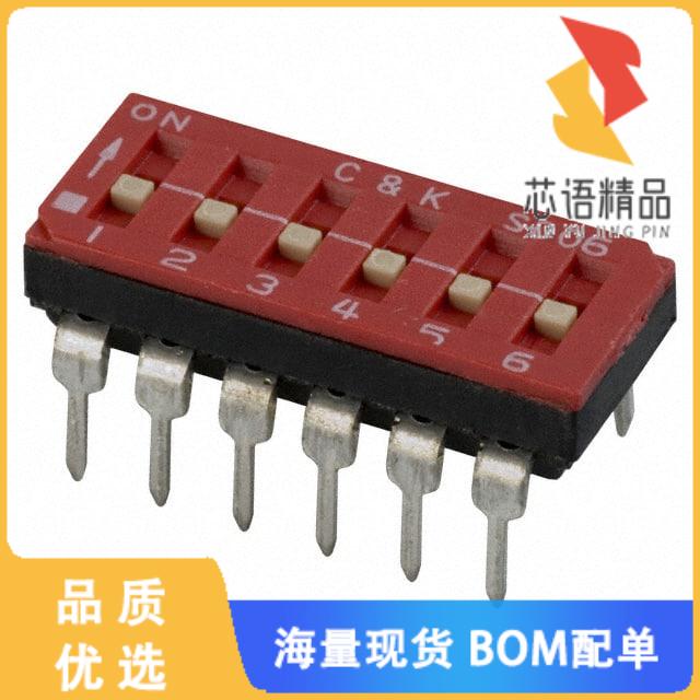 全新SD06H0B原装(SWITCH SLIDE DIP SPST 100MA 25V)正品