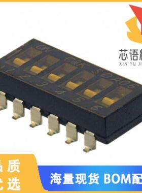 全新SDA06H0SB原装(SWITCH SLIDE DIP SPST 25MA 24V)正品