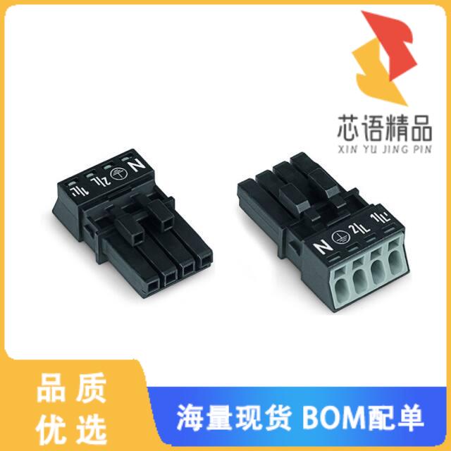 全新890-204原装(SOCKET 4-POLE, BLACK)正品