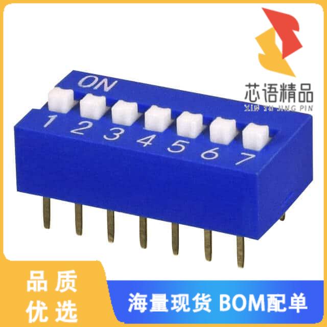 全新DS01C-254-S-07BE原装(DIP SWITCH, SPST, 2.54