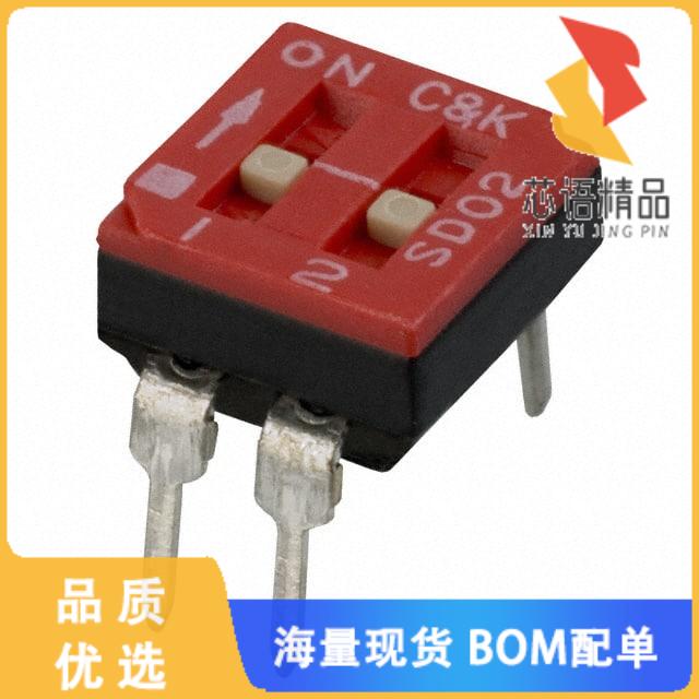 全新SD02H0B原装(SWITCH SLIDE DIP SPST 100MA 25V)正品