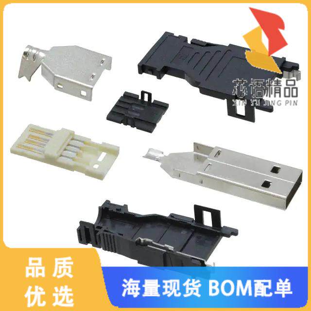 全新2040305-1原装(CONN PLUG USB2.0 TYPEA 4POS SL