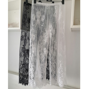 夏新款女士单层薄款睫毛蕾丝汉服打底裤大码七分裤旗袍防走光衬裤