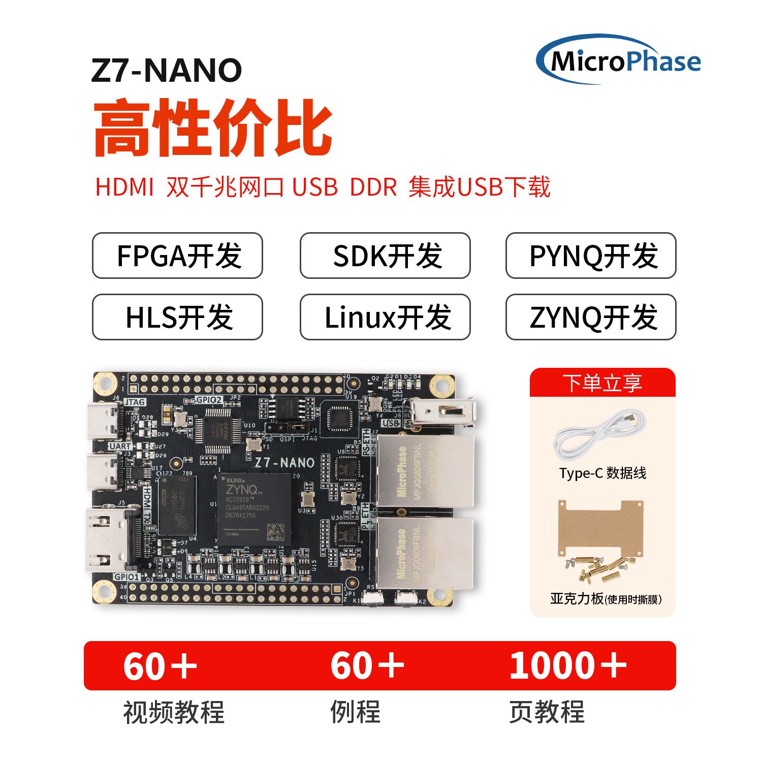 fpgazynq核心板双网口开发板图片