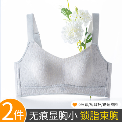 束胸无钢圈收副乳无痕文胸防下垂