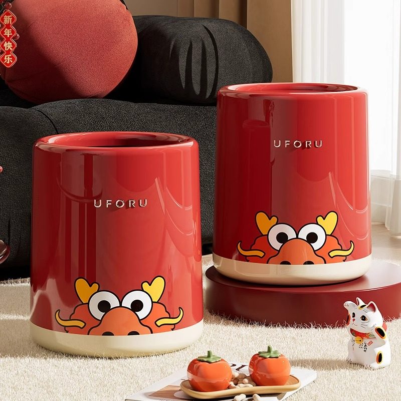 垃圾桶家用2024新款客厅卫生间厨房按压带盖大容量INS简约垃圾桶