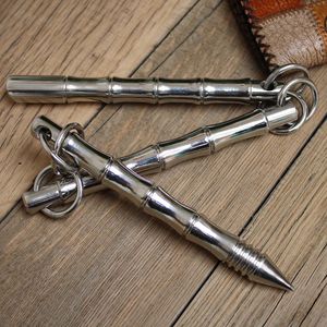 防身实心不锈钢表演三节棍