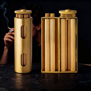 英伦复古把玩纯黄铜卷烟器具小型金属自制手工卷烟机粗细支8/6.5