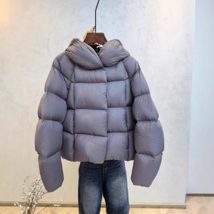 2025冬新款韩版云朵泡芙羽绒服女短款连帽95白鸭绒保暖面包服外套