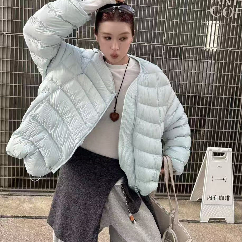欧洲站2025冬装新品时尚宽松羽绒服
