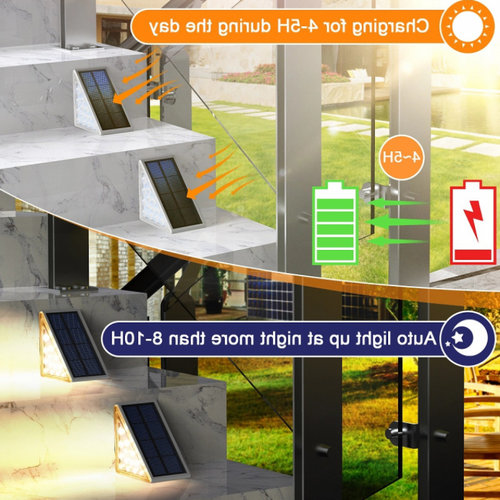 跨境户外防水三角形楼梯灯高亮花