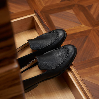 豆豆鞋男一脚蹬软皮男士乐福鞋