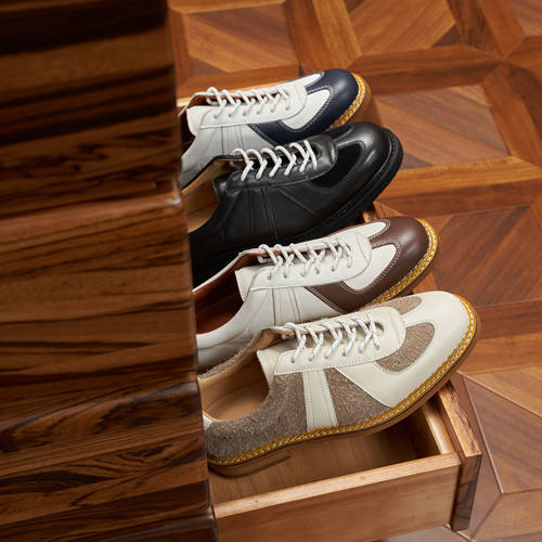 常通勤办公室皮鞋极简复古德训鞋