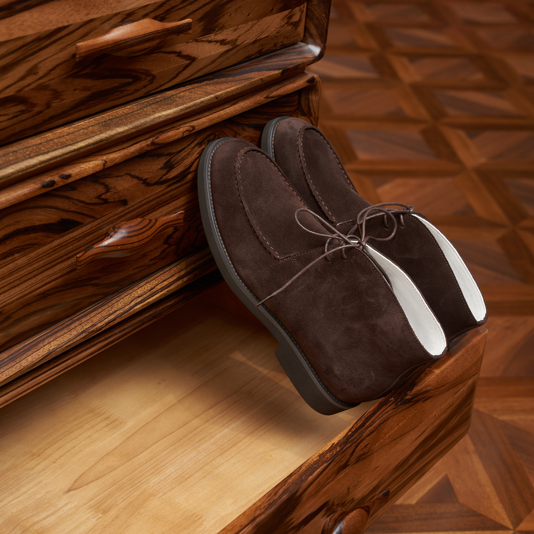 跃绅仕品牌男鞋沙漠靴秋冬英伦复古休闲皮鞋磨砂反绒翻毛皮马丁靴