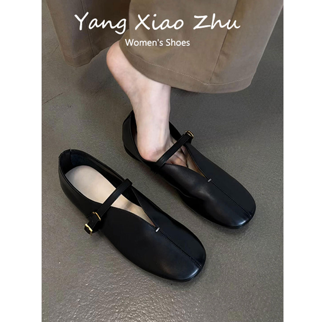 牛皮版~高级感简约法式小皮鞋女