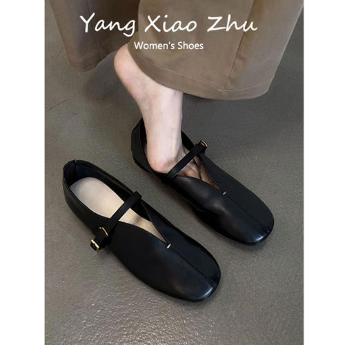 牛皮版~高级感简约法式小皮鞋女