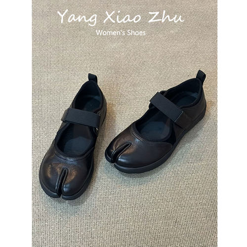 羊皮版~复古分趾玛丽珍鞋女2026