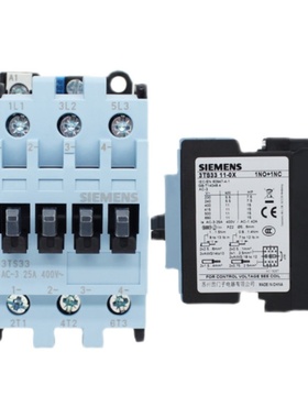 原装西门子 3TS33 11-0X 1N0+1NC接触器AC-3 25A 400V 42A 380VAC