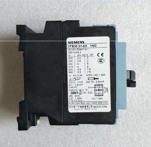 原装西门子 3TS30 01-0X 1NC接触器3开1闭3TS30 01E AC-3 9A 220V