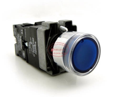 正品施耐德带灯按钮开关XB2-BW3661C 24V 36B1C 220V36M1C蓝色220