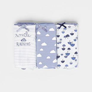 oysho西班牙单雨伞款三条装内裤性感低腰花边女士棉质盒装三角裤