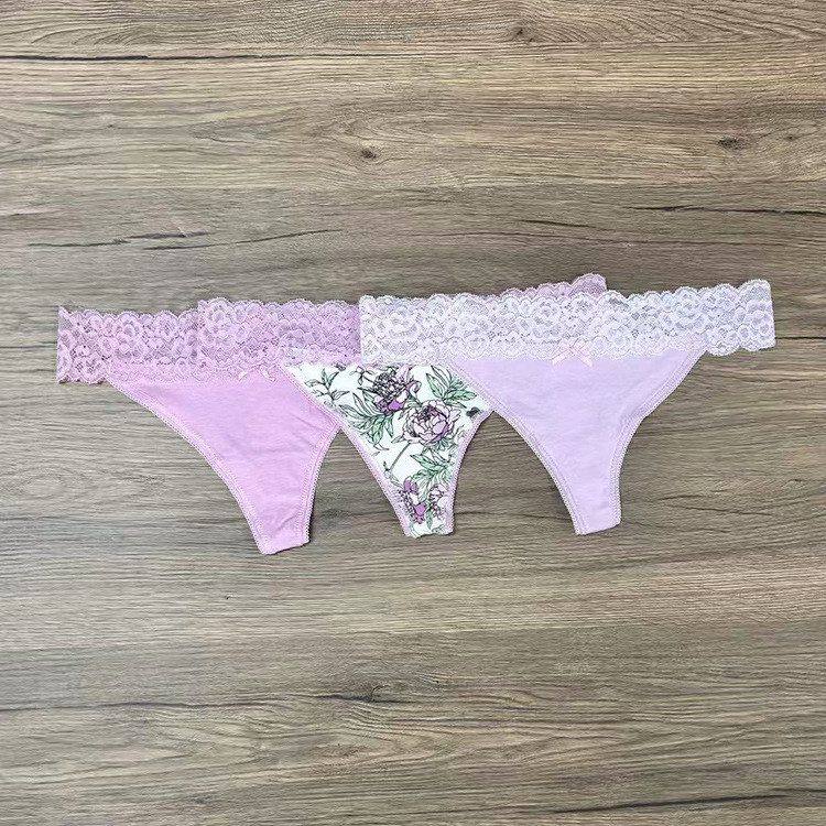 欧美外贸单女士细带棉蕾丝拼接丁字裤女士低腰柔肤透气T裤女性感,女士内衣/男士内衣/家居服,女丁字裤,淘宝优惠券,粉丝福利购,淘宝优惠卷