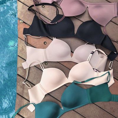 VS同质同款舒适无钢圈一片式无痕文胸 薄款包边文胸无痕侧翼