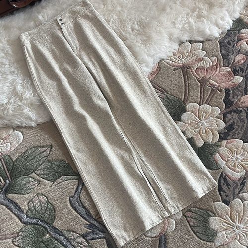 重磅真丝阔腿裤柞蚕丝九分裤砂洗