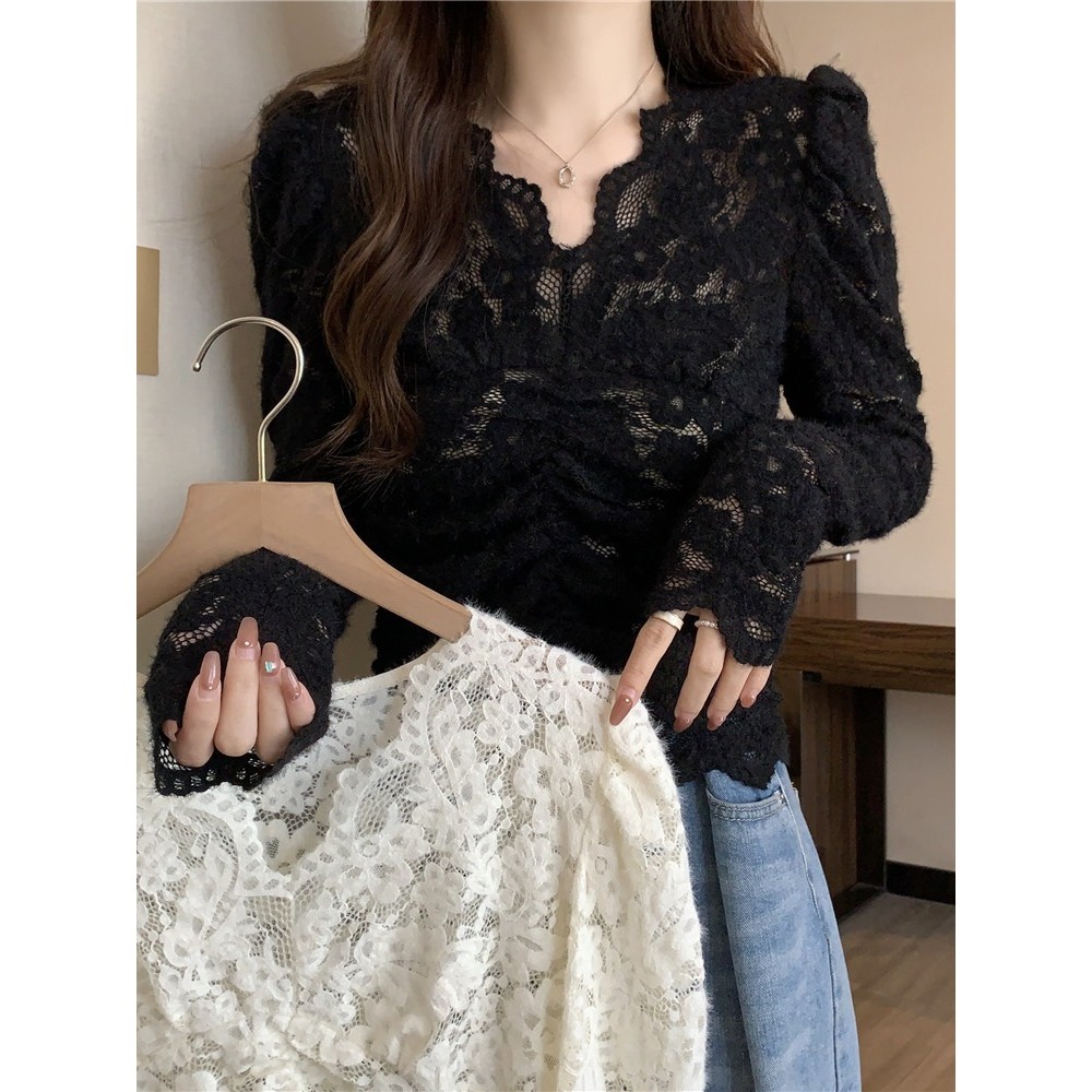 半开领打底上洋气常规春秋短款