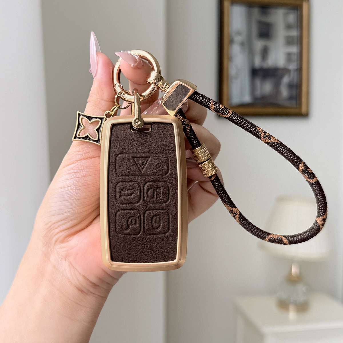 路虎钥匙套极光揽胜发现4/5运动版卫士110星脉改装神行汽车壳扣包