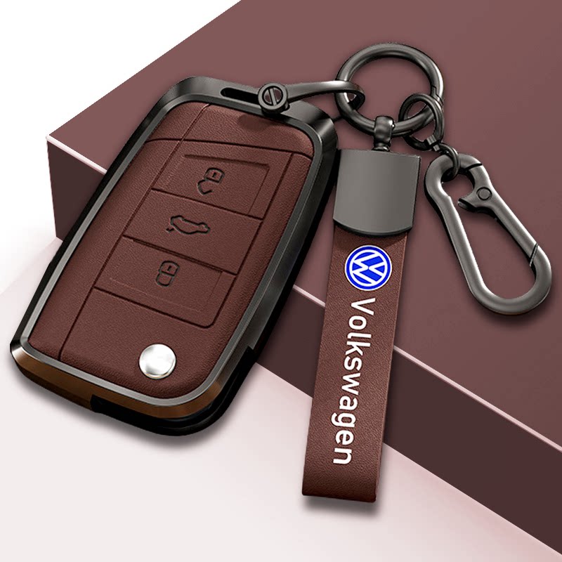 适用大众新朗逸钥匙套途观L宝来帕萨特polo速腾迈腾CC途岳探歌扣