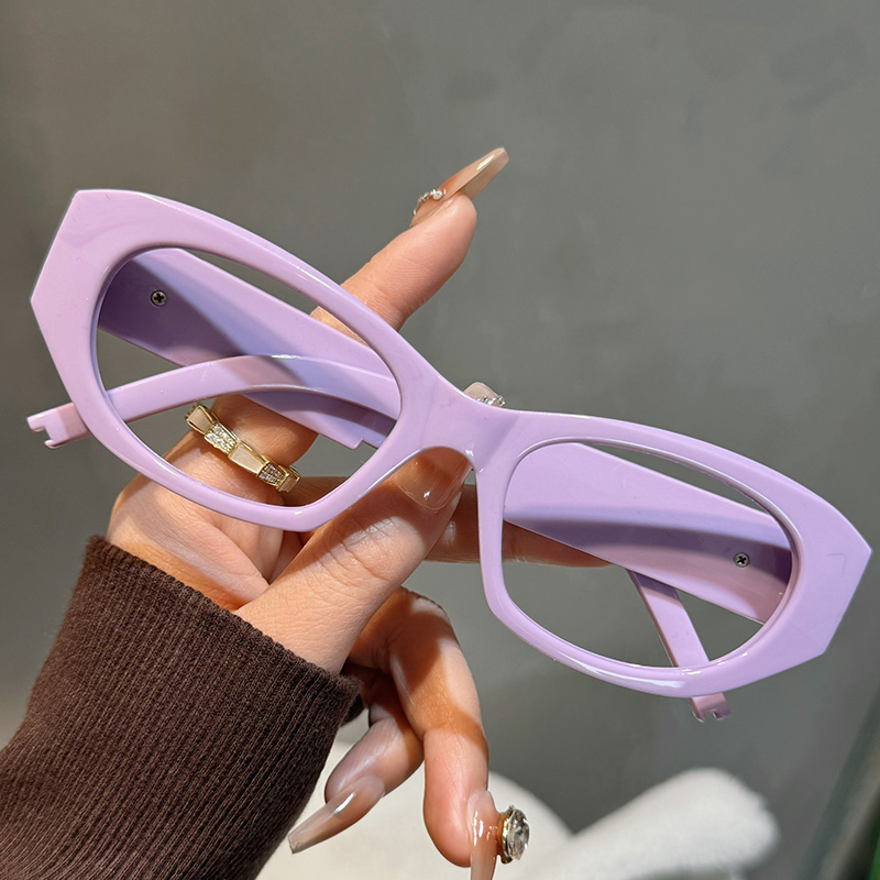 老花眼镜男女时尚高清欧美猫眼紫色小脸小框老光100度150/200/250