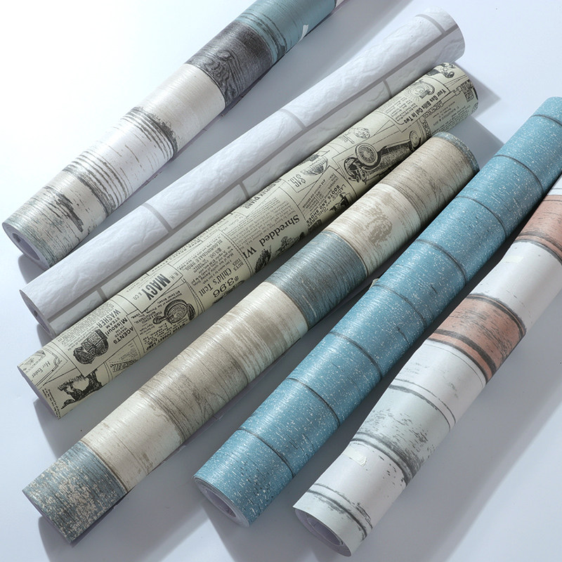 新品PVC防水墙纸加厚 大学生宿舍木纹条格壁纸地中海线条风格装饰|msdalam kategori keluarga memasang ibu, Wallpaper, kertas dinding PVC - dari Buy2taobao.com untuk memberikan perkhidmatan ejen Taobao profesional membeli