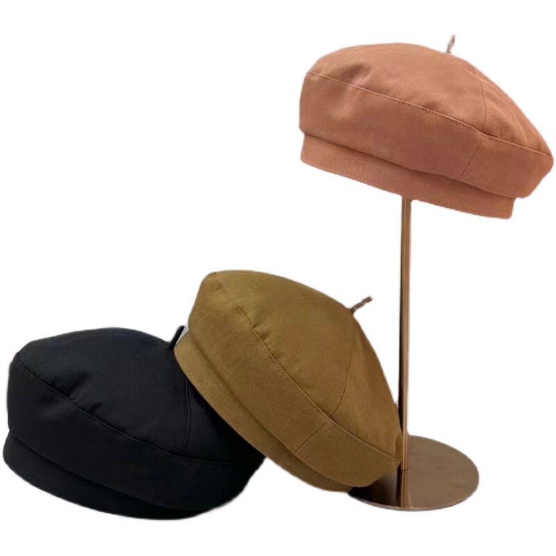 欧洲站潮牌秋冬甜美可爱英伦八角帽子显脸小画家帽贝雷帽时尚女帽