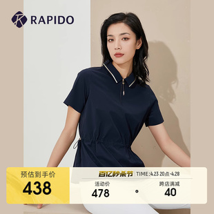 RLINE商务休闲变形领收腰POLO衫 女装 新品 RAPIDO雳霹道夏季