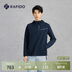 RAPIDO雳霹道春夏男士 商务休闲轻薄连帽夹克外套