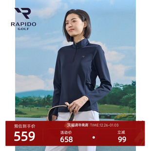 套头卫衣 RAPIDO雳霹道2025年春夏女士GOLF高尔夫立领长袖 新品