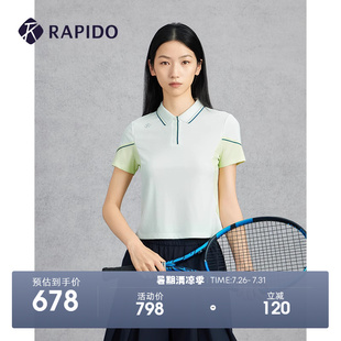 POLO衫 新品 RAPIDO雳霹道2025年春夏女士户外运动休闲撞色短袖