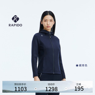 RAPIDO睿必度26春女士one mile运动连帽夹克外套雳霹道 新品
