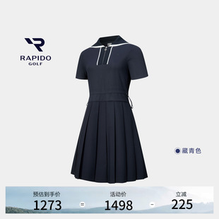 RAPIDO睿必度26夏女士GOLF运动海军风撞色连衣裙雳霹道 新品