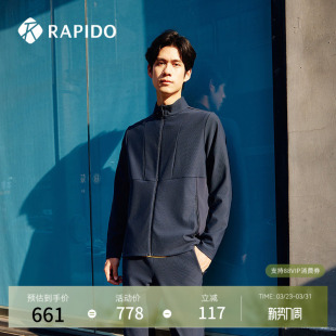 RAPIDO雳霹道春秋男士 休闲立领夹克外套 拼接工装