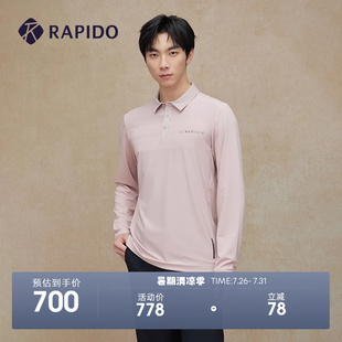 RAPIDO雳霹道春秋男士 R系列商务休闲提花翻领长袖 POLO衫