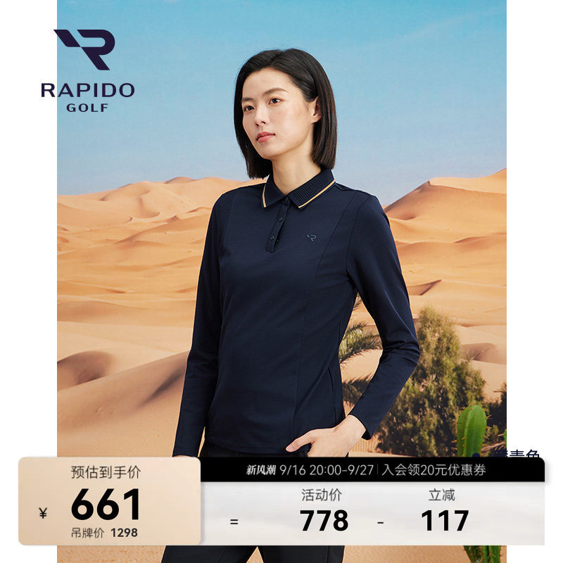 女士高尔夫GOLF长袖休闲运动POLO图片