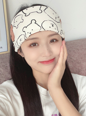月子发带头巾帽子孕妇春夏薄款防风产后护额头产妇大头围睡觉纯棉