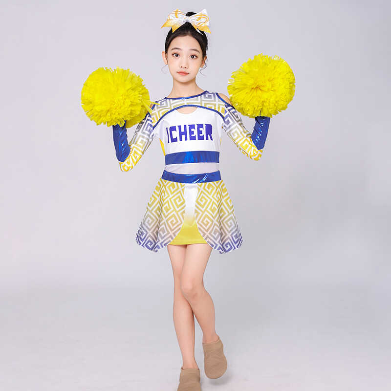 儿童啦啦操比赛服中小学生运动会啦啦队竞技拉拉队健美操演出服装