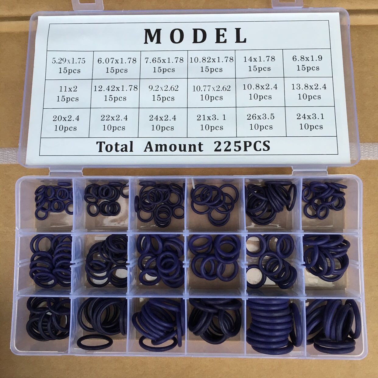 18格汽车空调密封胶圈O型圈盒装胶圈台湾进口胶圈空调维修配件