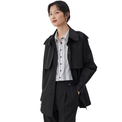 宿色风衣女2021年新款高级感工装