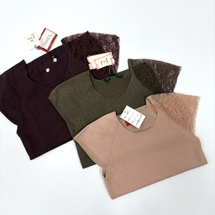 夏季 针织衫 薄款 简约休闲短袖 套头 女装 微瑕真丝羊毛羊绒原单订单款