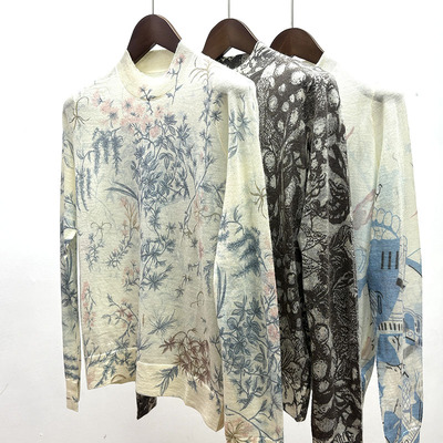 超细水溶性羊毛半高领毛衣套头